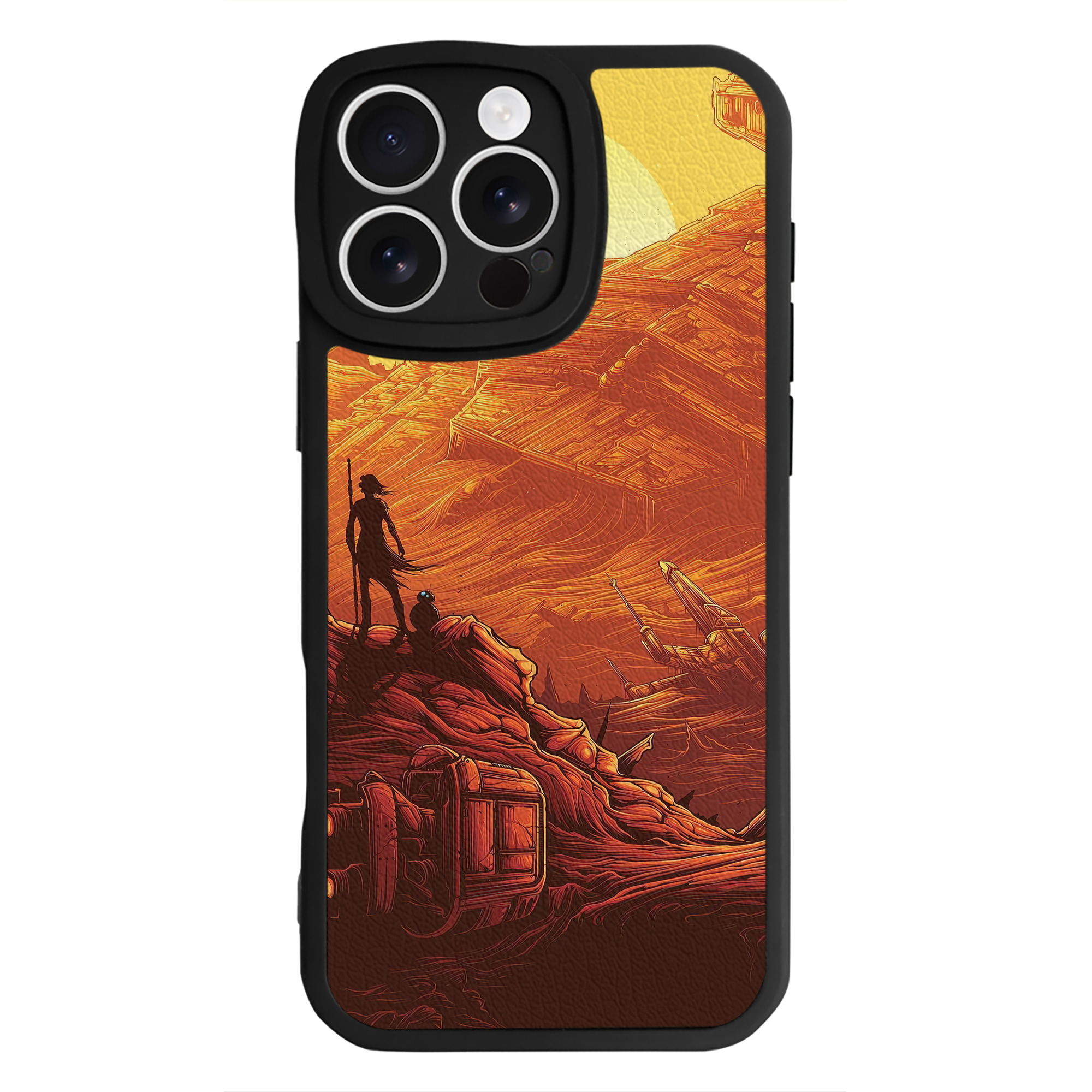 （画像用） スター・ウォーズ Star Wars 【iPhone 16シリーズ対応】シリコンスマホケース（レザー調） 材質：シリコン